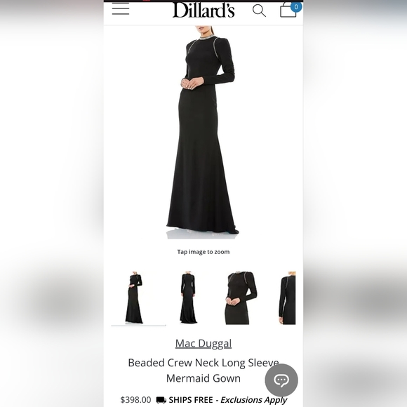 Mac Duggal black dress with gem detailing - Picture 3 of 15